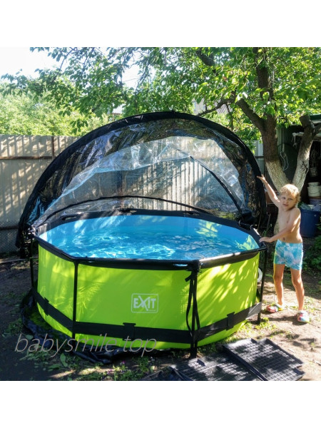 Басейн з куполом EXIT лайм 244 х 76 см